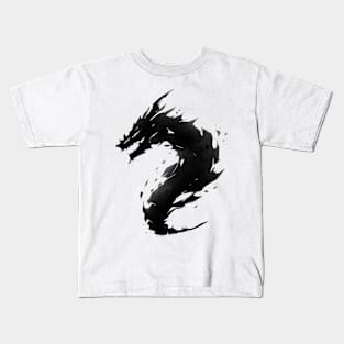 black ink dragon Kids T-Shirt